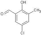 5-氯-2-羟基-3-甲基苯甲醛结构式