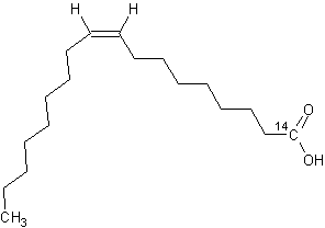 油酸-羧基-14C结构式