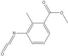 3-异氰酸-2-甲基苯甲酸甲酯结构式