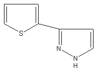 5-(2-噻吩)-1H-吡唑结构式