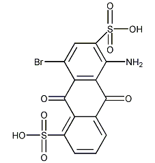 5-氨基-8-溴-9,10-二氢-9,10-二氧蒽-1,6-二磺酸结构式
