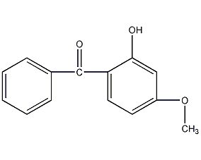 2-羟基-4-甲氧基二苯甲酮结构式