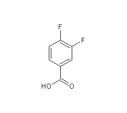 3,4-二氟苯甲酸结构式