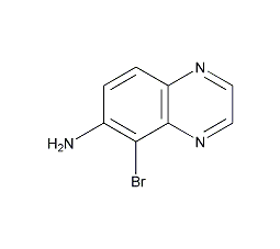 6-氨基-5-溴喹喔啉结构式