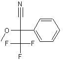 2-甲氧基-2-苯基-3,3,3-三氟丙腈结构式