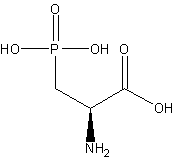 L-(+)-2-氨基-3-膦酰基丙酸结构式