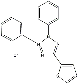 2,3-二苯基-(2-噻吩基)四氮唑结构式