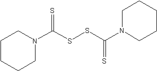 二环戊亚甲基二硫化四烷基秋兰姆结构式