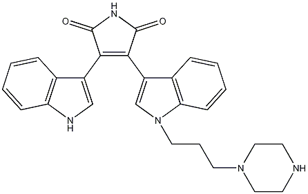 二吲哚基顺丁烯二酰亚胺VII结构式