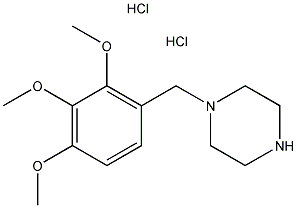 1-[(2,3,4-三甲氧苯基)甲基]-哌嗪盐酸盐结构式