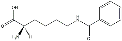 N-ε-苯甲酰基-L-赖氨酸结构式