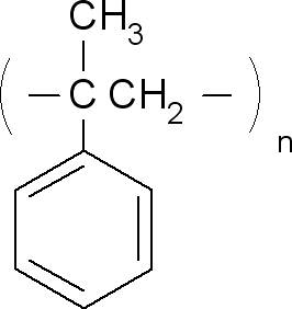 聚(α-甲基苯乙烯)结构式