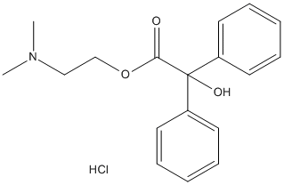 2-(二甲氨基)乙基三苯乙醇酯盐酸盐结构式