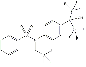 N-(2,2,2-Trifluoroethyl)-N-[4-[2,2,2-trifluoro-1-hydroxy-1(trifluoromethyl)ethyl]phenyl]-benzenesulfonamide