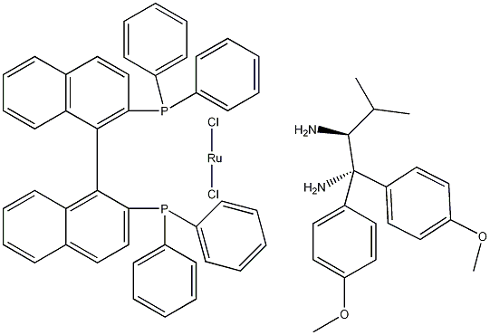 Dichloro[(S)-(-)-2,2'-bis(diphenylphosphino)-1,1'-binaphthyl][(2S)-(+)-1,1-bis(4-methoxyphenyl)-3-methyl-1,2-butanediamine]ruthenium(II)dichloromethaneadduct