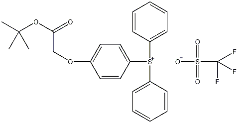 叔丁氧羰基-甲氧基苯基二苯锍三氟甲磺酸结构式