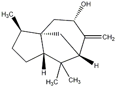 (1R,2R,5S,7R,9S)-8-亚甲基-2,6,6-三甲基三环[5.3.1.01,5]十一烷-9-醇结构式