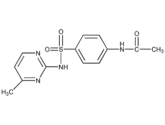N-[4-[[(4-甲基-2-嘧啶基)氨基]磺酰]苯基]乙酰胺结构式
