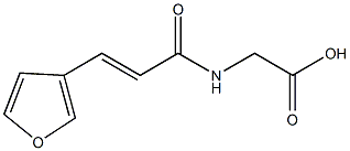 反-N-(2-亚糠基乙酰)甘氨酸结构式