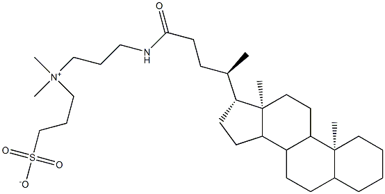 3-[(3-胆固醇氨丙基)二甲基氨基]-1-丙磺酸结构式