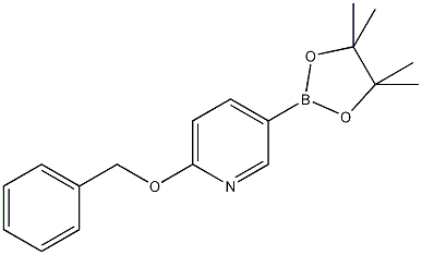 2-苄氧基-5-硼酸频哪醇酯结构式