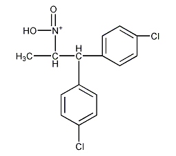1,1-双(对氯苯基)-2-硝基丙烷结构式