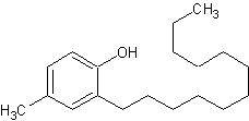2-十二烷基对甲酚结构式