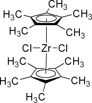 双(五甲基环辛二烯)二氯化锆结构式