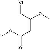 (E)-4-氯-3-甲氧基-2-丁稀酸甲酯结构式