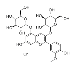 氯化芍药素3,5-二葡糖苷结构式
