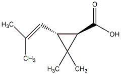 反-(+)-菊酸结构式