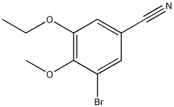 3-溴-5-乙氧基-4-甲氧基苯甲腈结构式
