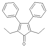 2,5-二乙基-3,4-二苯基环戊二酮结构式