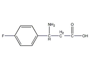 3-氨基-3-(4-氟苯基)丙酸结构式