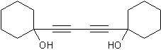 1,4-双(1-羟基环己基)-1,3-丁二炔结构式