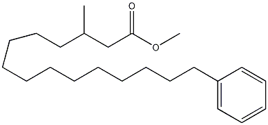 3-甲基-15-苯基十五酸甲酯结构式