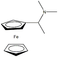 (+/-)-二甲基-1-二茂铁乙胺结构式