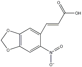 4,5-亚甲基-2-硝基肉桂酸结构式