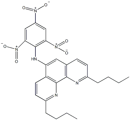 2,9-二正丁基-5-硝基氨基-1,10-菲结构式
