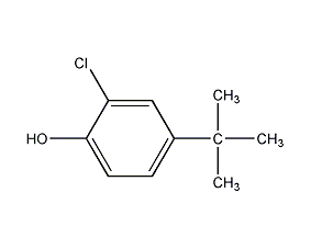 4-叔丁基-2-氯苯酚结构式