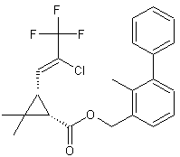 联苯菊酯结构式