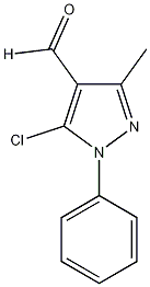 5-氯-3-甲基-1-苯基吡唑-4-烷醛结构式