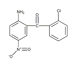 2-氨基-2'-氯-5-硝基二苯甲酮结构式