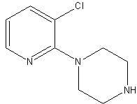 1-(3-氯-2-吡啶基)哌嗪结构式