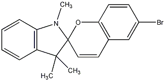 1,3,3-三甲基吲哚-6'-溴代苯并二氢呋喃结构式