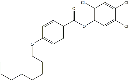 4'-N-辛氧基苯甲酸2,4,5-三氯苯基酯结构式