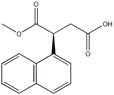 (S)-2-(1-萘甲基)琥珀酸-1-甲酸甲酯结构式
