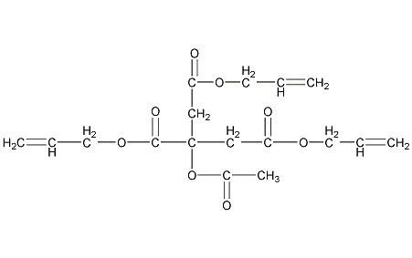 2-(乙酰)-1,2,3-丙烷三羧酸-三- 2-丙烯酯结构式
