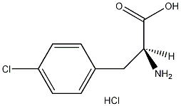 4-氯-L-苯丙氨酸盐酸盐结构式