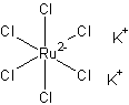 六氯钌(Ⅳ)酸钾结构式